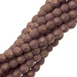 100 Czech Fire Polished 3mm Round Bead Pacifica Fig (10080PS)
