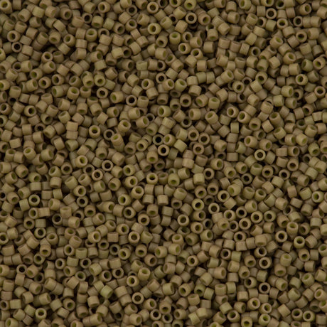 Miyuki Delica Seed Bead 11/0 Matte Khaki Aqua Glazed Luster 2-inch Tube DB390