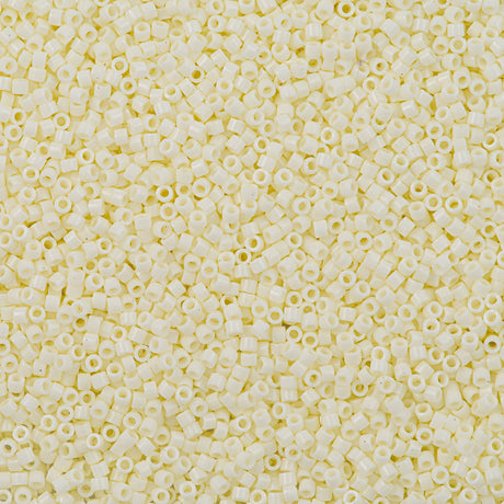 25g Miyuki Delica Seed Bead 11/0 Matte Glazed Luster Opaque Light Buttercream DB2401