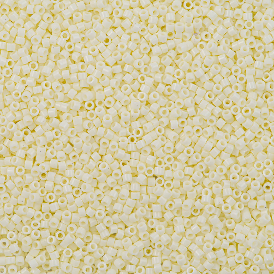 Miyuki Delica Seed Bead 11/0 Matte Glazed Luster Opaque Light Buttercream  2-inch Tube DB2401