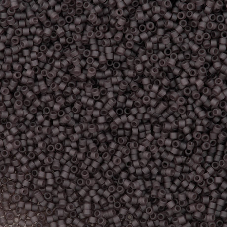 Miyuki Delica Seed Bead 11/0 Matte Glazed Luster Transparent Smoky Amethyst  2-inch Tube DB2405