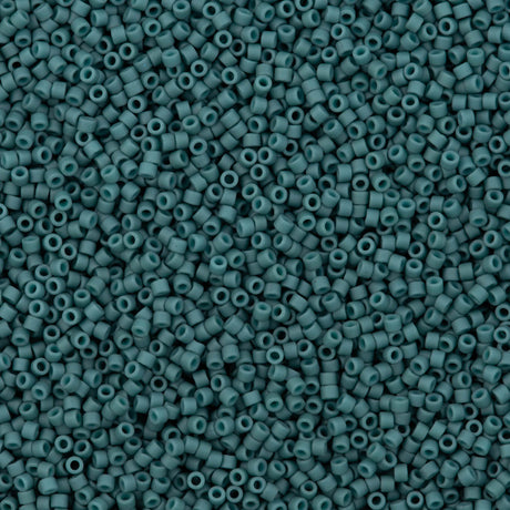 Miyuki Delica Seed Bead 11/0 Matte Glazed Luster Opaque Eucalyptus  2-inch Tube DB2407