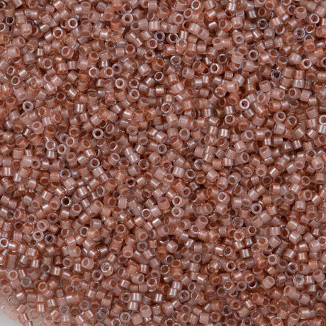 Miyuki Delica Seed Bead 11/0 Inside Color Lined Vintage Rose Mix  2-inch Tube DB988
