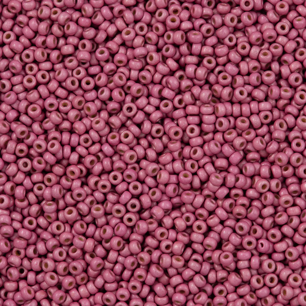 50g Miyuki Round Seed Bead 11/0 Duracoat Matte Galvanized Hot Pink (4210F)