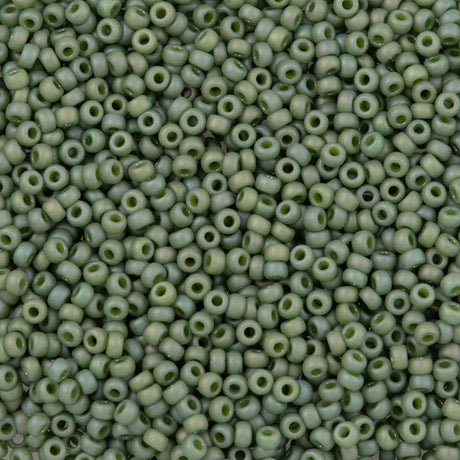 Miyuki Round Seed Bead 11/0 Kiwi Frosted Rainbow Opaque Glazed 22g Tube (4698)