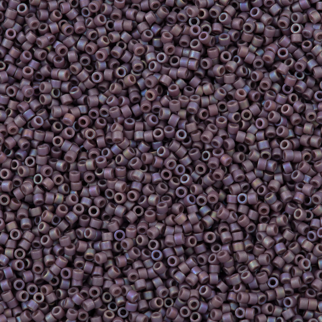 Miyuki Delica Seed Bead 11/0 Matte Opaque Glazed Sea Lavender AB 2-inch Tube DB2322