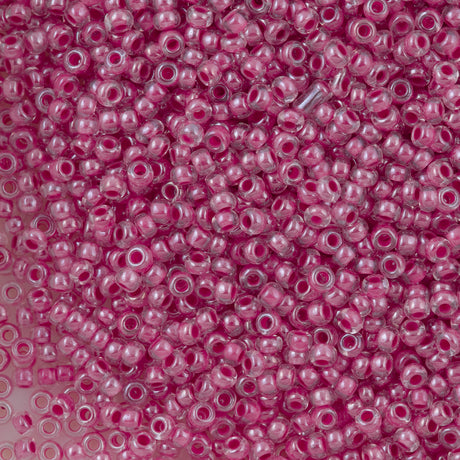 Czech Seed Bead 10/0 Color Lined Red (38198)
