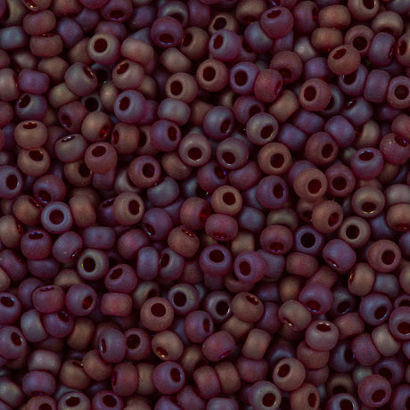 Czech Seed Bead 8/0 Garnet Matte AB (91120M)