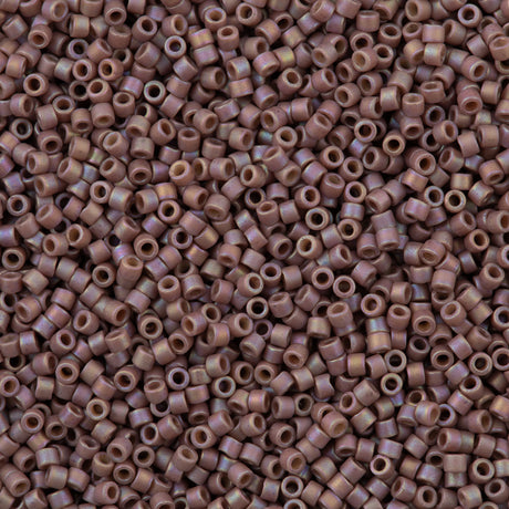Miyuki Delica Seed Bead 11/0 Matte Opaque Glazed Dark Beige AB DB2321