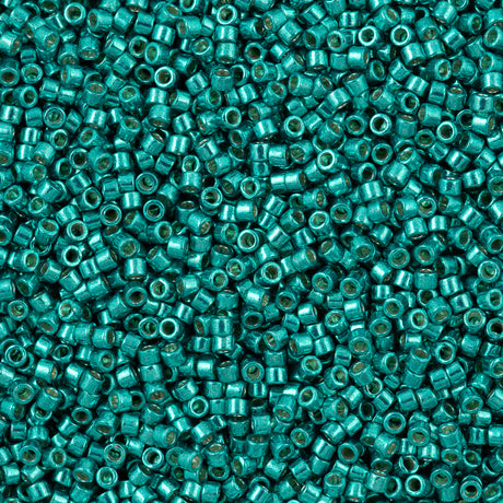 Miyuki Delica Seed Bead 11/0 Duracoat Galvanized Dark Aqua Green DB2506