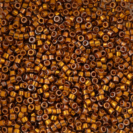 Miyuki Delica Seed Bead 11/0 24kt Plated Dark Gold AB DB505
