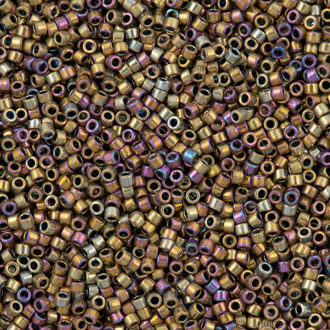 25g Miyuki Delica Seed Bead 11/0 Palladium Plated  Spectrum Gold AB DB541