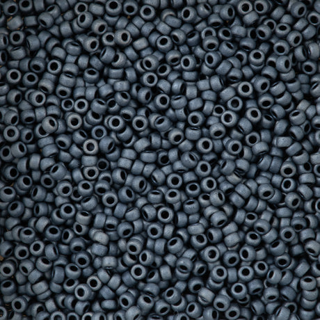 Miyuki Round Seed Bead 15/0 Matte Gunmetal (2001)