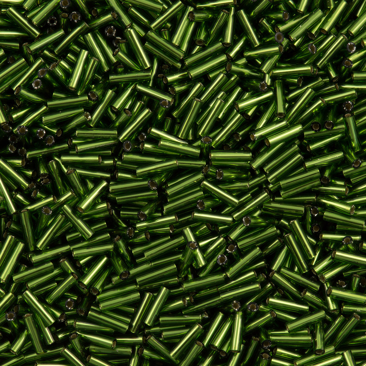 Miyuki 6mm Bugle Bead Silver Lined Olive 5-inch Tube (26)