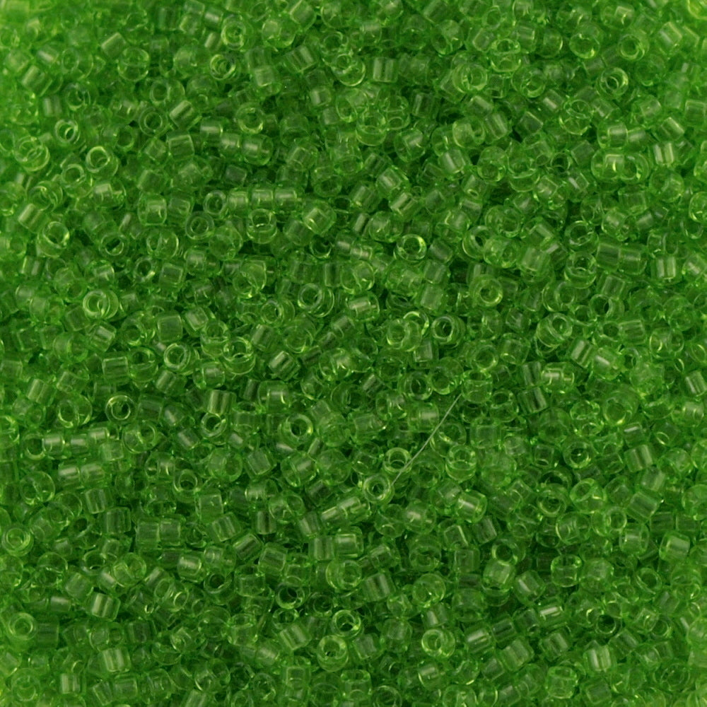 Miyuki Delica Seed Bead 11/0 Transparent Apple Green 2-inch Tube DB1106