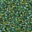 Miyuki Delica Seed Bead 11/0 Transparent Matte Olive AB 2-inch Tube DB1282