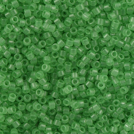 Miyuki Delica Seed Bead 11/0 Crystal Glazed Cool Cucumber 2-inch Tube DB1414