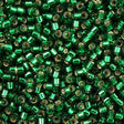 Miyuki Delica Seed Bead 11/0 Silver lined Green 2-inch Tube DB148