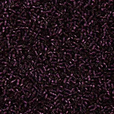 Miyuki Delica Seed Bead 11/0 Silver Lined Dyed Wine 2-inch Tube DB611
