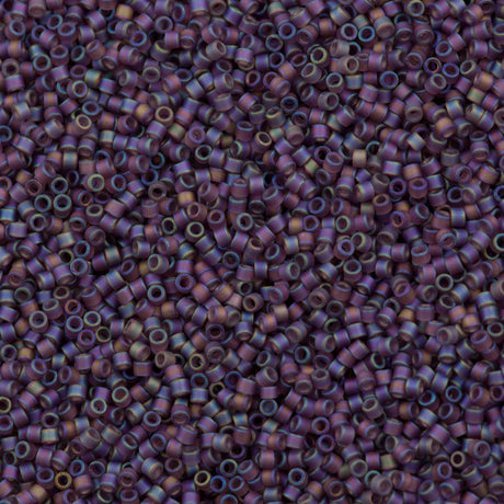 Miyuki Delica Seed Bead 10/0 Matte Transparent Wine AB 7g Tube DBM869