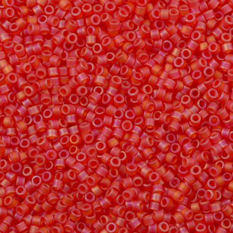 Miyuki Delica Seed Bead 15/0 Matte Transparent Berry AB 2-inch Tube DBS856