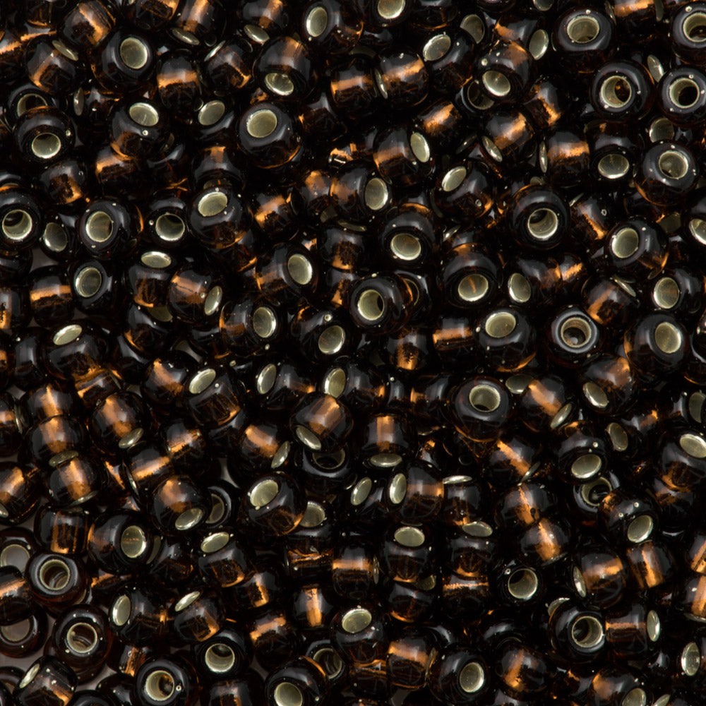 Miyuki Round Seed Bead 8/0 Silver Lined Root Beer 22g Tube (135S)