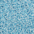 Miyuki Round Seed Bead 8/0 Aqua Lined White Pearl 22g Tube (430)