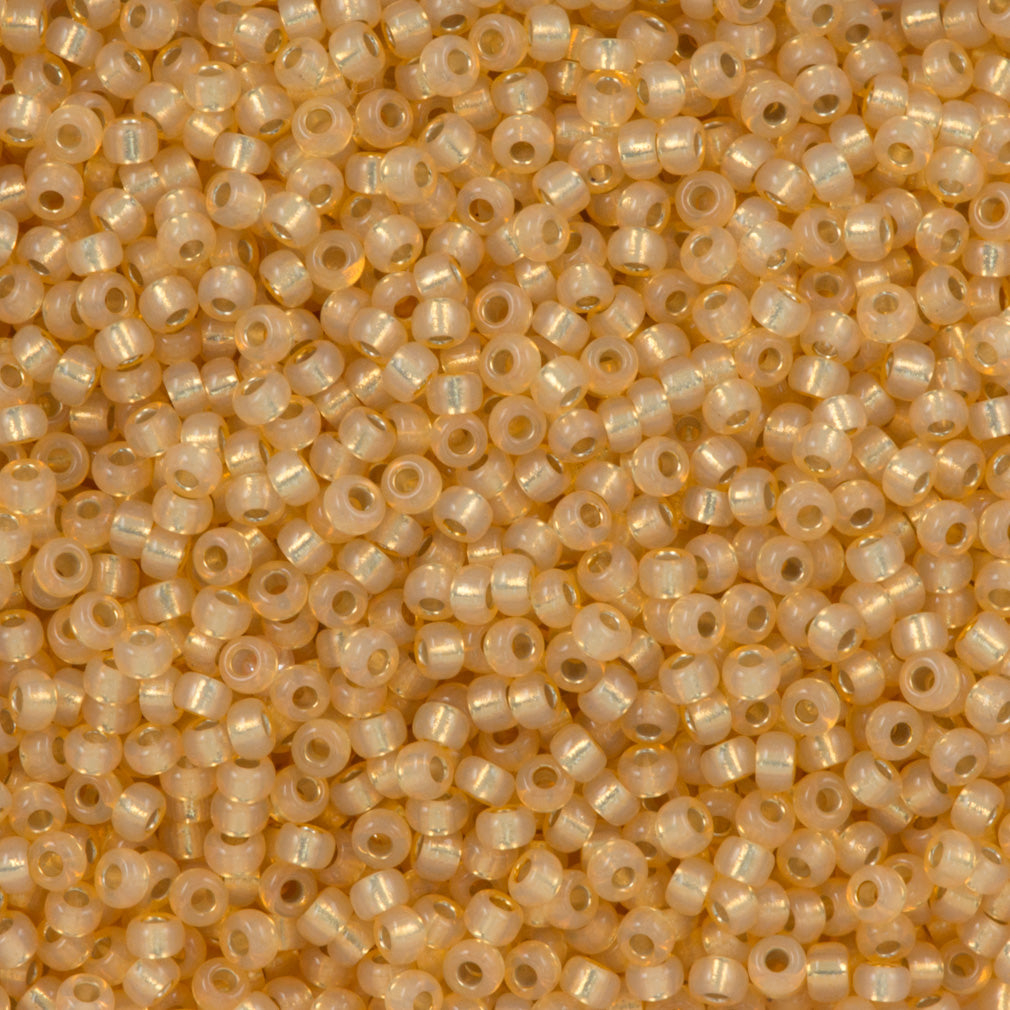 Miyuki Round Seed Bead 8/0 Silver Lined Apricot 22g Tube (552)