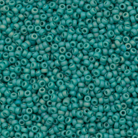 Miyuki Round Seed Bead 8/0 Opaque Matte Turquoise AB 25g (412FR)