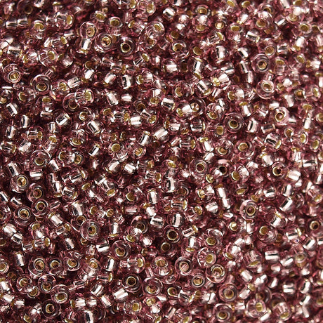 Miyuki Round Seed Bead 15/0 Silver Lined Amethyst 2-inch Tube (12)