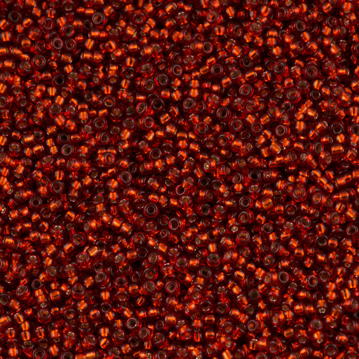 Miyuki Round Seed Bead 15/0 Dyed Silver Lined Dark Burnt Orange 2-inch Tube (1434)