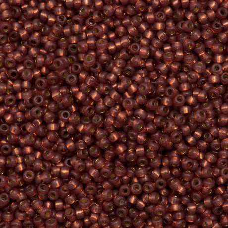 Miyuki Round Seed Bead 15/0 Duracoat Silver Lined Dyed Nutmeg 2-inch Tube (4245)
