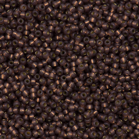 Miyuki Round Seed Bead 15/0 Duracoat Silver Lined Dyed Rose Bronze 2-inch Tube (4249)