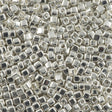 Miyuki 1.8mm Cube Seed Bead Bright Sterling Silver Plated 8g Tube (961)