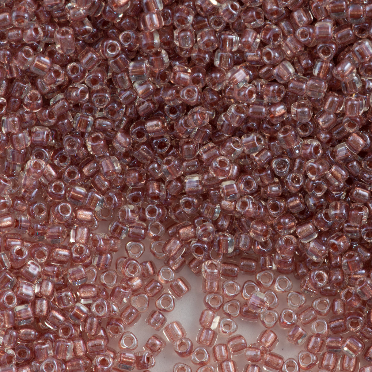 Miyuki Triangle Seed Bead 8/0 Inside Color Lined Antique Rose 15g (1526)
