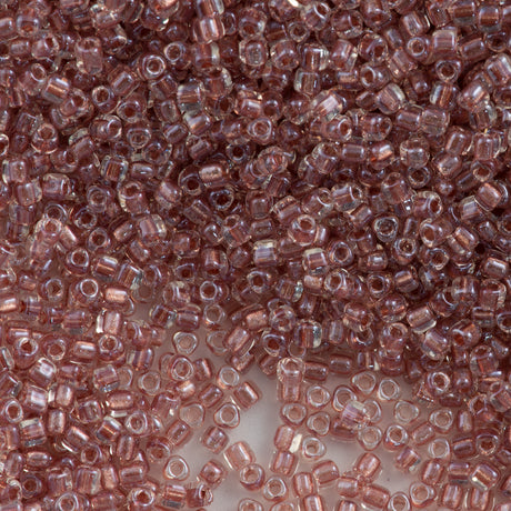 Miyuki Triangle Seed Bead 8/0 Inside Color Lined Antique Rose 15g (1526)