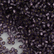 Miyuki Triangle Seed Bead 8/0 Matte Silver Lined Lavender 15g (24F)