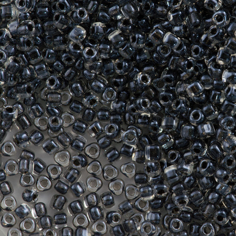 Miyuki Triangle Seed Bead 8/0 Inside Color Lined Sparkle Charcoal 15g (1559)