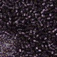 Miyuki Triangle Seed Bead 10/0 Matte Silver Lined Lavender 15g (24F)