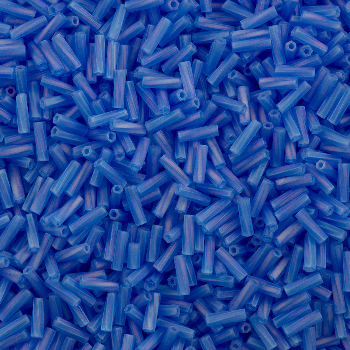 Miyuki 2x6mm Twisted Bugle Bead Transparent Matte Sapphire AB 25g (261F)
