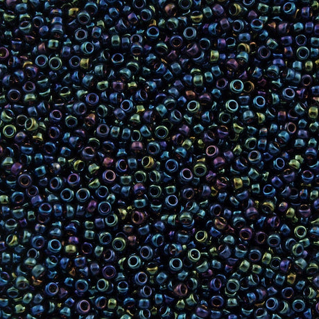 Miyuki Round Seed Bead 15/0 Metallic Blue 2-inch Tube (452)