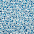 Miyuki Round Seed Bead 6/0 Aqua Lined White Pearl 20g Tube (430)