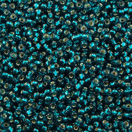 Miyuki Round Seed Bead 11/0 Silver Lined Dark Teal 22g Tube (30)