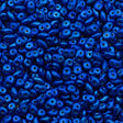 Super Duo 2x5mm Two Hole Beads Metalust Crown Blue 22g Tube (24203)