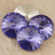 Four TRUE CRYSTAL 14mm Rivoli Tanzanite (539)