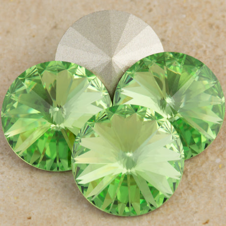 14MM True Crystal Peridot 14mm Rivoli