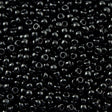 Toho Round Seed Bead 11/0 Opaque Black 2.5-inch Tube (49)