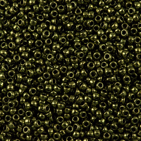 Toho Round Seed Bead 11/0 Dark Chocolate Bronze Gold Luster (422)