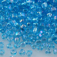 Miyuki Triangle Seed Bead 8/0 Transparent Blue Topaz AB 15g (1155)