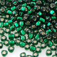 Miyuki Triangle Seed Bead 8/0 Silver Lined Emerald 15g (1806)